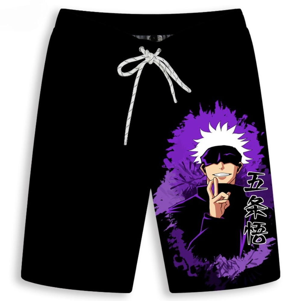 Anime Merchandise Store In Japan - Męskie szorty z nadrukiem Gojo Satoru,