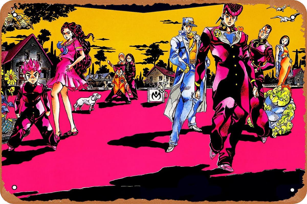 Anime Merchandise Posters - Plakat Anime JoJo's Bizarre Adventure, Metalowy