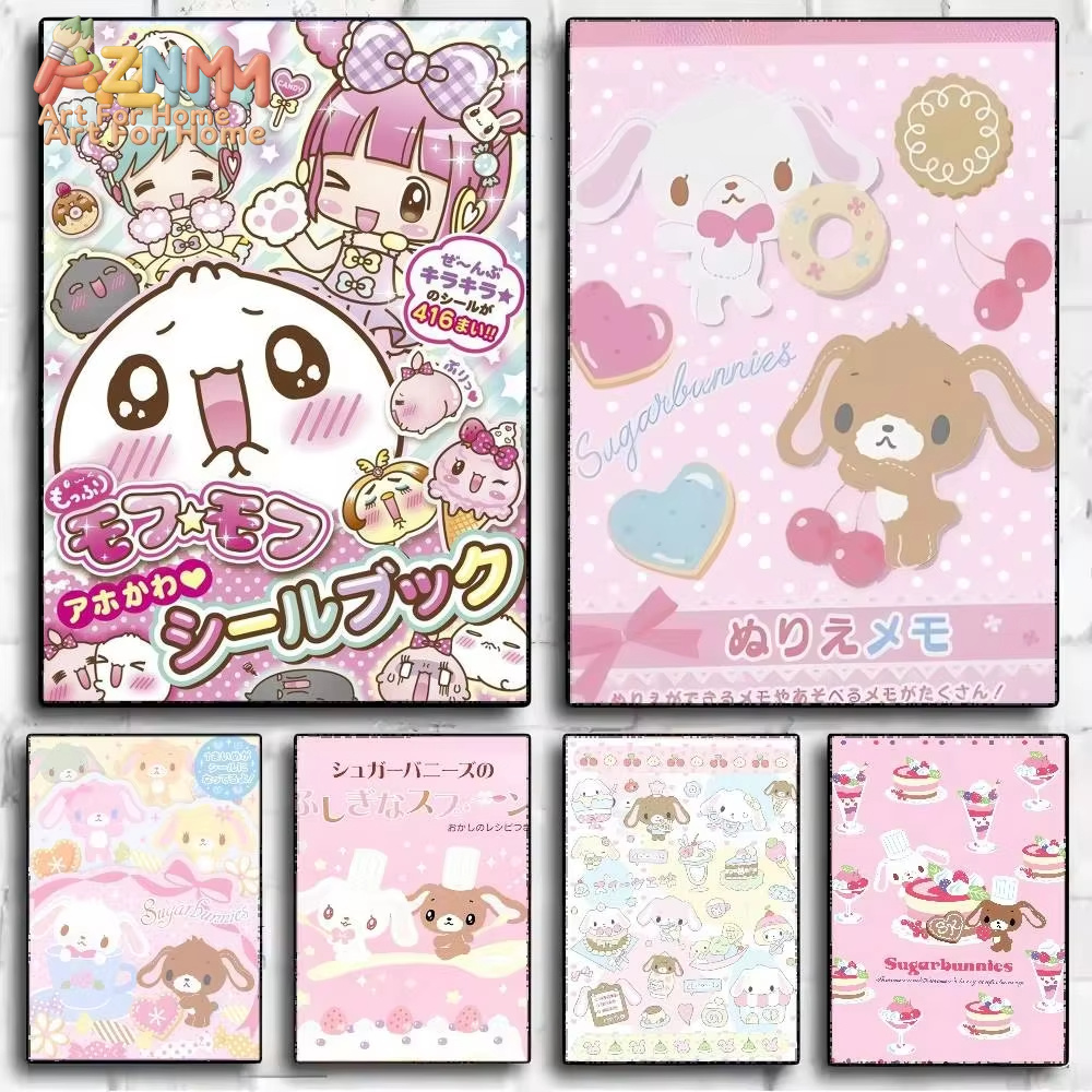 Anime Merchandise Posters - 1 szt. AZMN Sugarbunnies Anime Kawaii