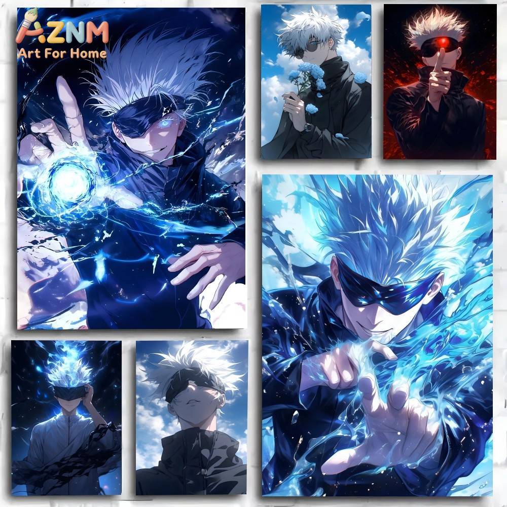 Anime Merchandise Posters - AZNM Jujutsu Kaisen Gojo Satoru Niezramowany